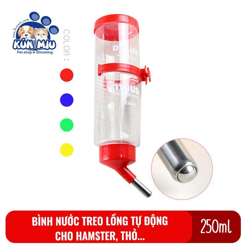 Bình nước treo lồng cho hamster, nhím, thỏ dung tích 250ml Kún Miu