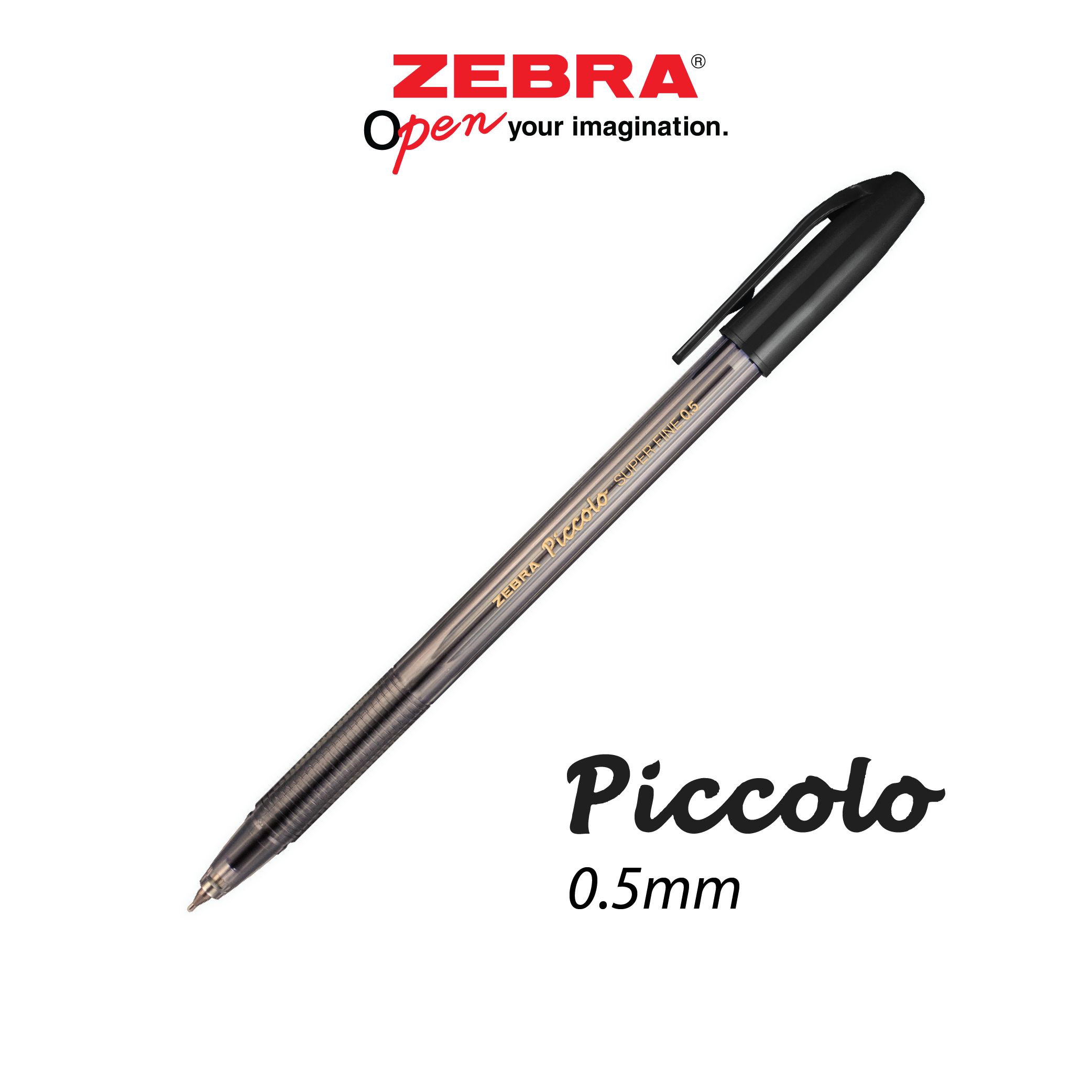 Bút Bi Zebra Piccolo 0.5mm Chính Hãng Nhật - Viết Êm Mượt, Ra Mực Đều, Nhanh Khô Chống Lem, Nét 0.5 Rõ Đẹp; Đầu Bi Bền Hạn Chế Tắc Mực, Không Đứt nét - Mực Xanh/Đen/Đỏ - Thân Nhỏ Gọn Dễ Cầm, Kẹp Cài Tiện Mang Theo - Học tập/Văn phòng - 1 Cây