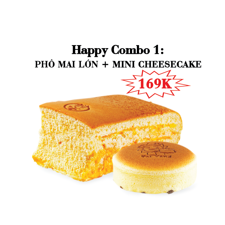 Combo Castella Phô Mai & Mini Cheesecake - Tai Yang King Castella - [Giao Ngay Tại HCM]