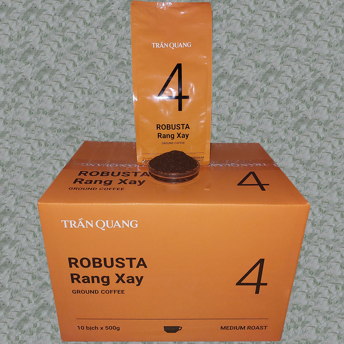 Cà phê rang xay số 4 (No4) Trần Quang bịch 500g (100% Robusta)