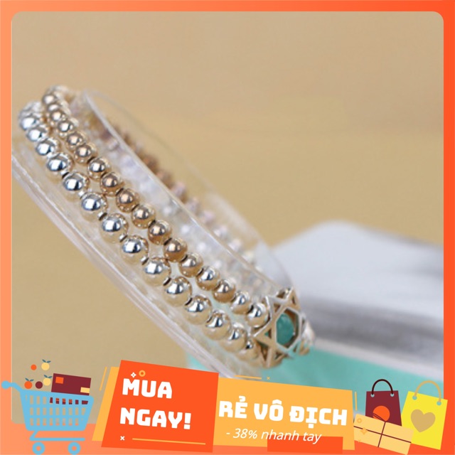 [Siêu rẻ] 2 Charm bi bạc 2mm - MH390