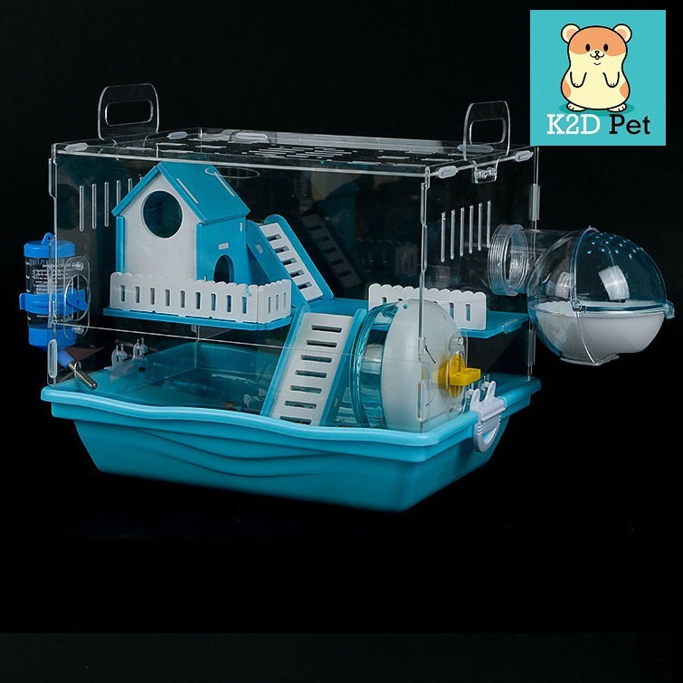 [Hoàn tiền 10%]Lồng hamster biệt thự 2 tầng full đồ mica