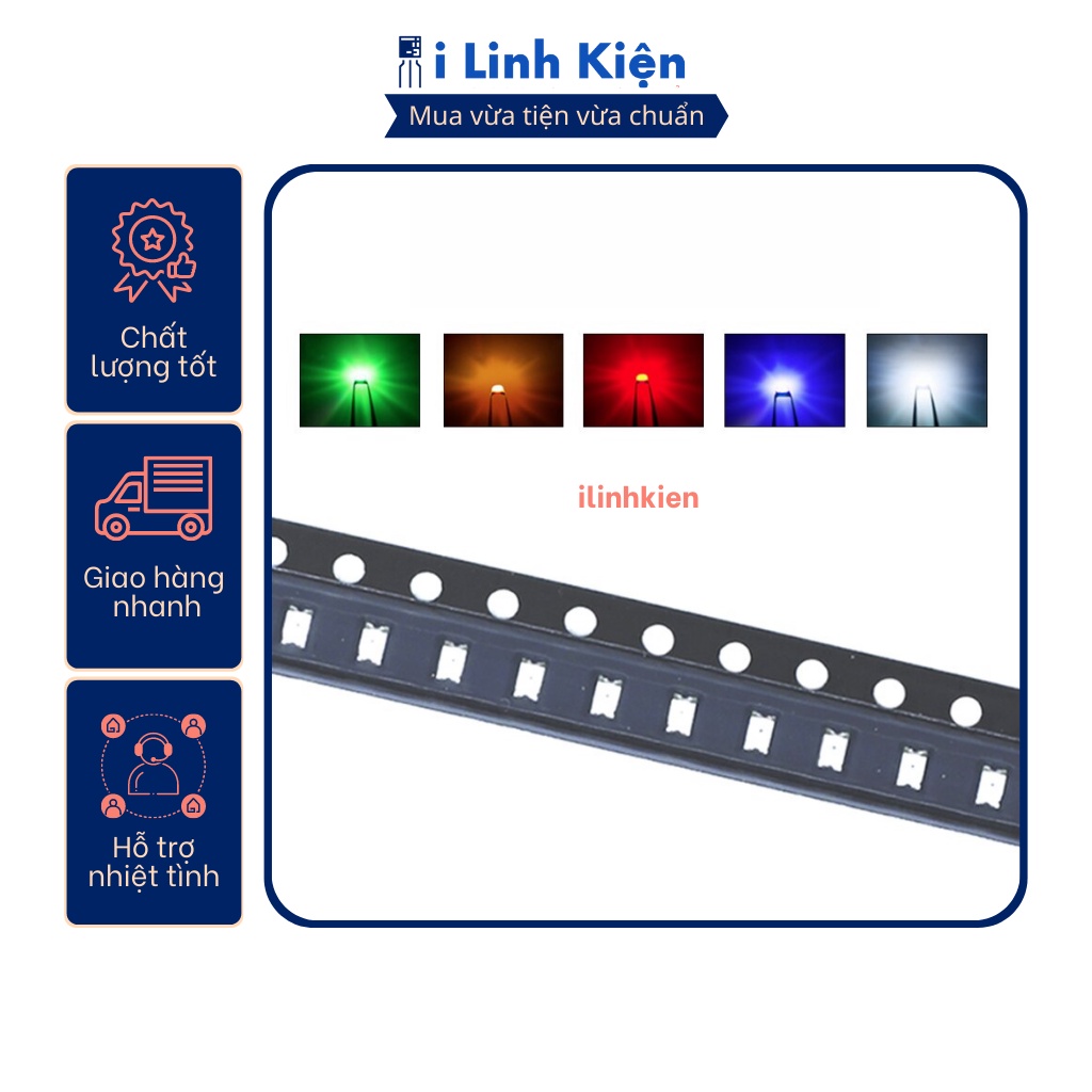 Led dán 0805 đủ các màu 10 chiếc