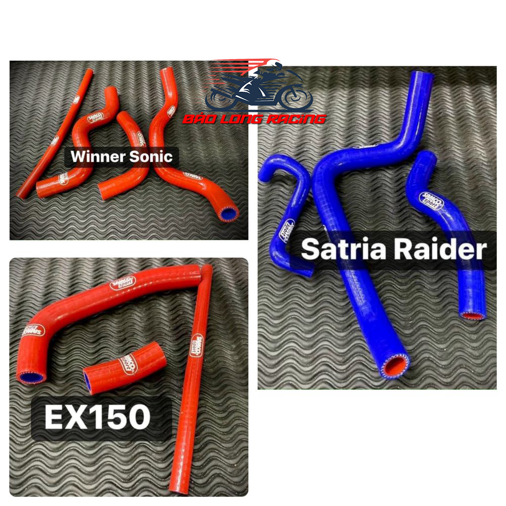Ống nước Samco gắn Exciter150,Winner Sonic,Satria Raider