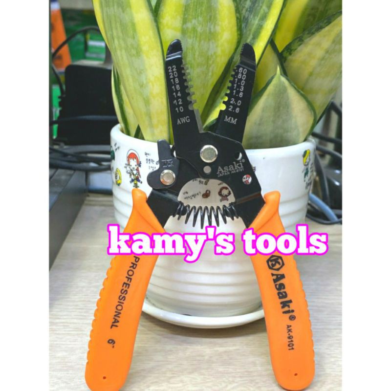 [HCM]KÌM TUỐT DÂY ĐIỆN 6" ASAKI AK-9101 ( CÓ LÒ XO)