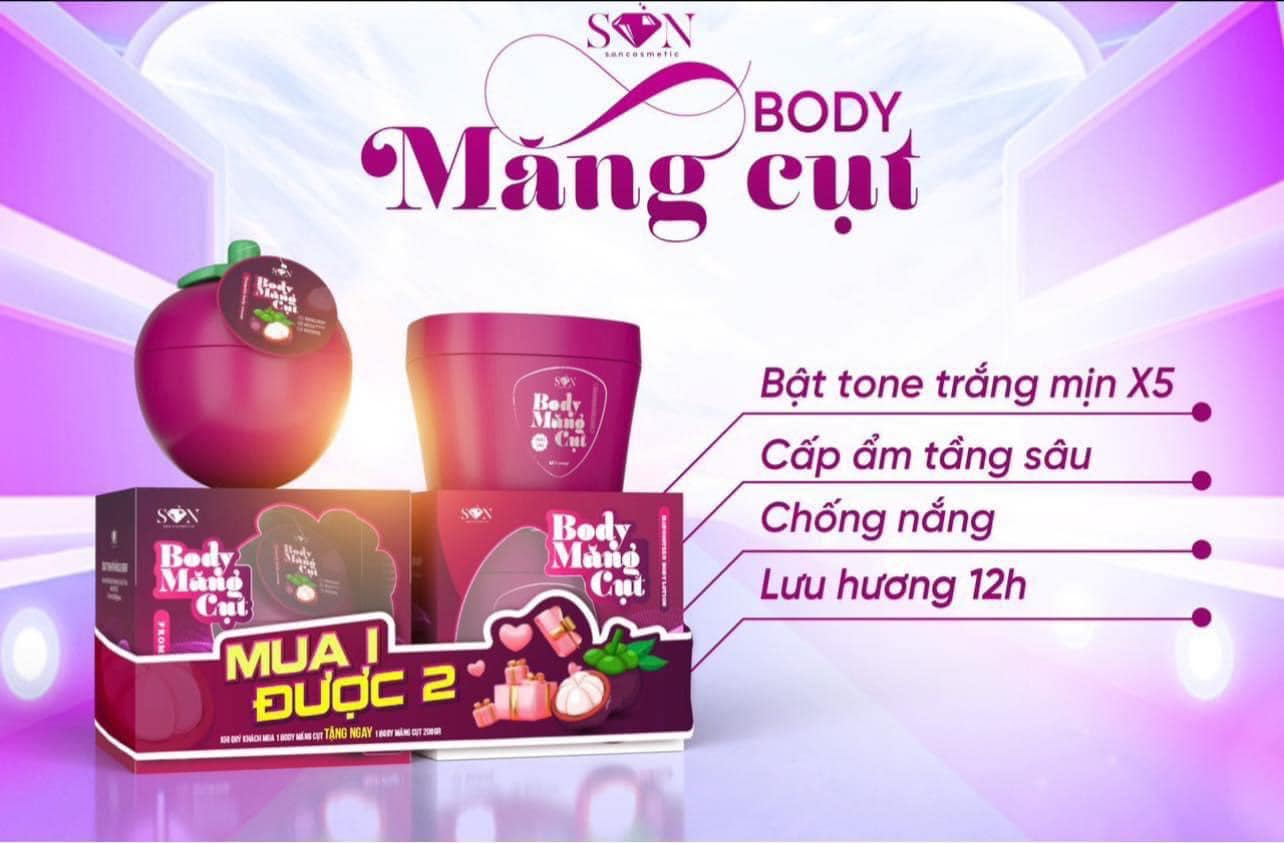(MUA 1 TẶNG 1)KEM DƯỠNG TRẮNG DA BODY MĂNG CỤT