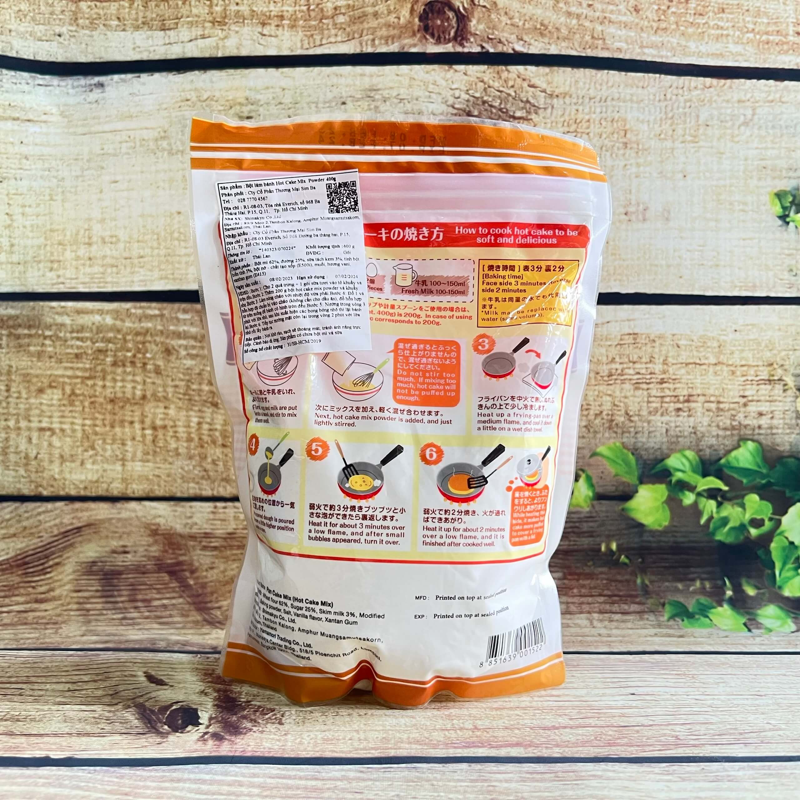 Bột làm bánh Hot Cake Mix Powder Yamamori 400G – Bột bánh pha sẵn làm pancake mềm xốp