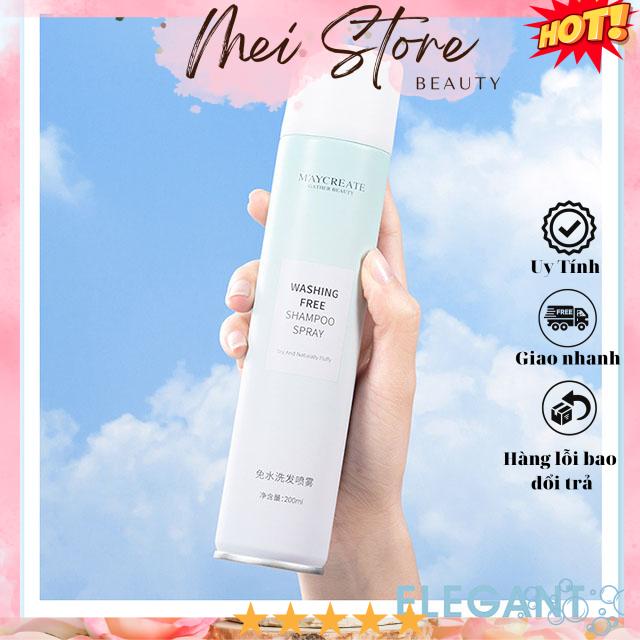 [GIẢM 5% ĐƠN 129K][HCM]Dầu Gội Khô Maycreate Washing Free Shampoo 200ml