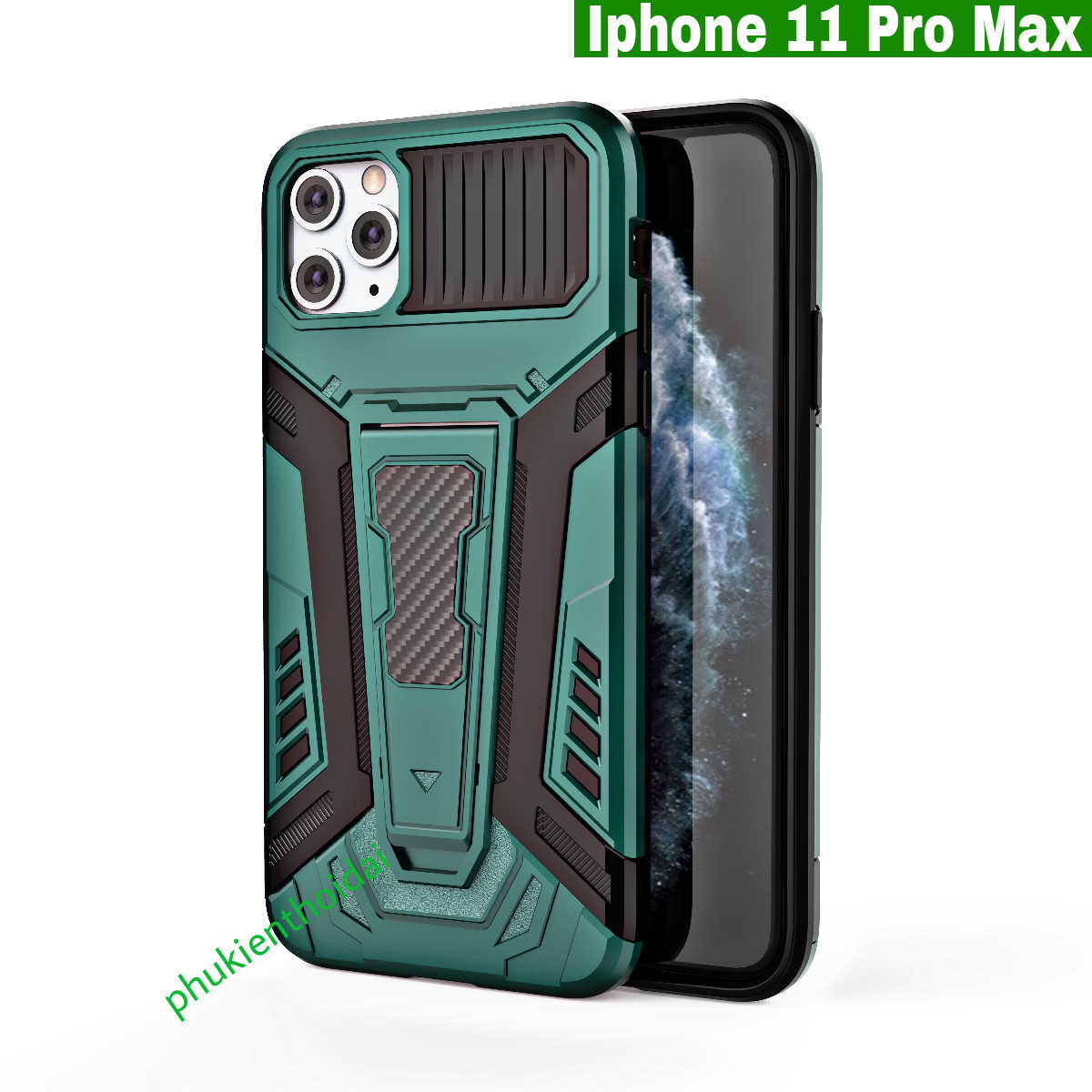 Ốp lưng iphone 11 pro max iron man pro chống sốc giá đỡ thời trang cao cấp