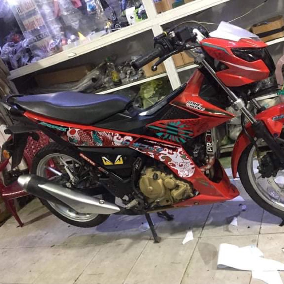 Tem rời satria - raider cá chép hoá rồng 3 lớp