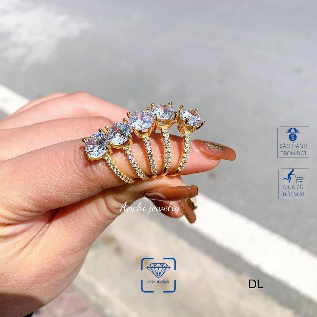 Nhẫn bạc đính đá trẻ trung, Vàng bạc an chi