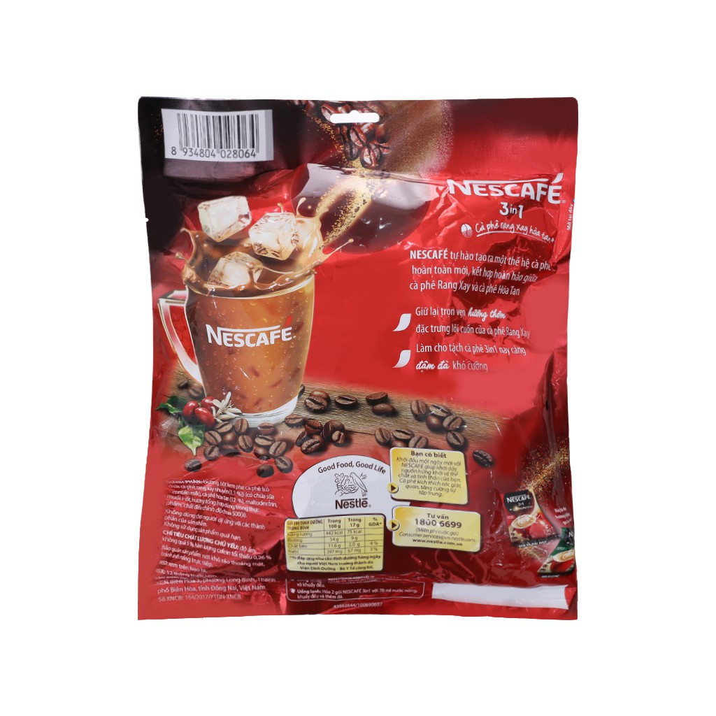 Cà phê hòa tan Nescafe bịch đỏ 46 gói