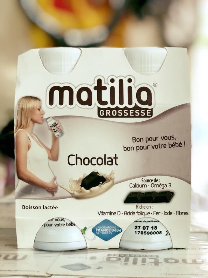 Lốc 4 chai sữa bầu Matilia Pháp 200ml
