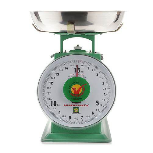 CÂN NHƠN HOÀ 15KG ( tặng 100gram túi xốp đen 2 quai )