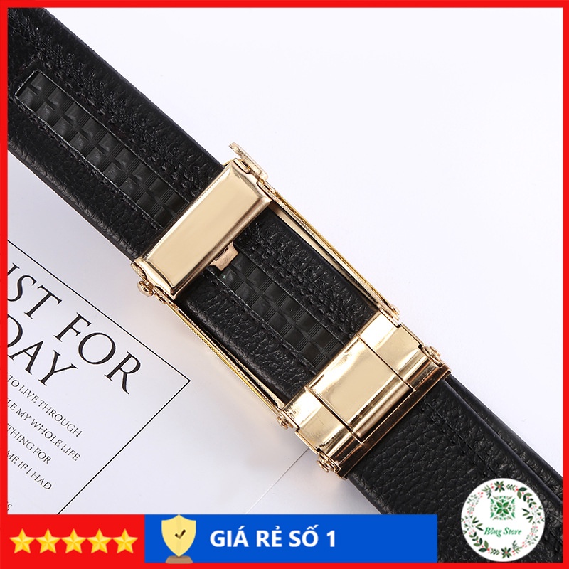 Thắt lưng mặt xoay nam thắt lưng nam cao cấp thời trang dây nịt da khóa tự động - Lazano Shop