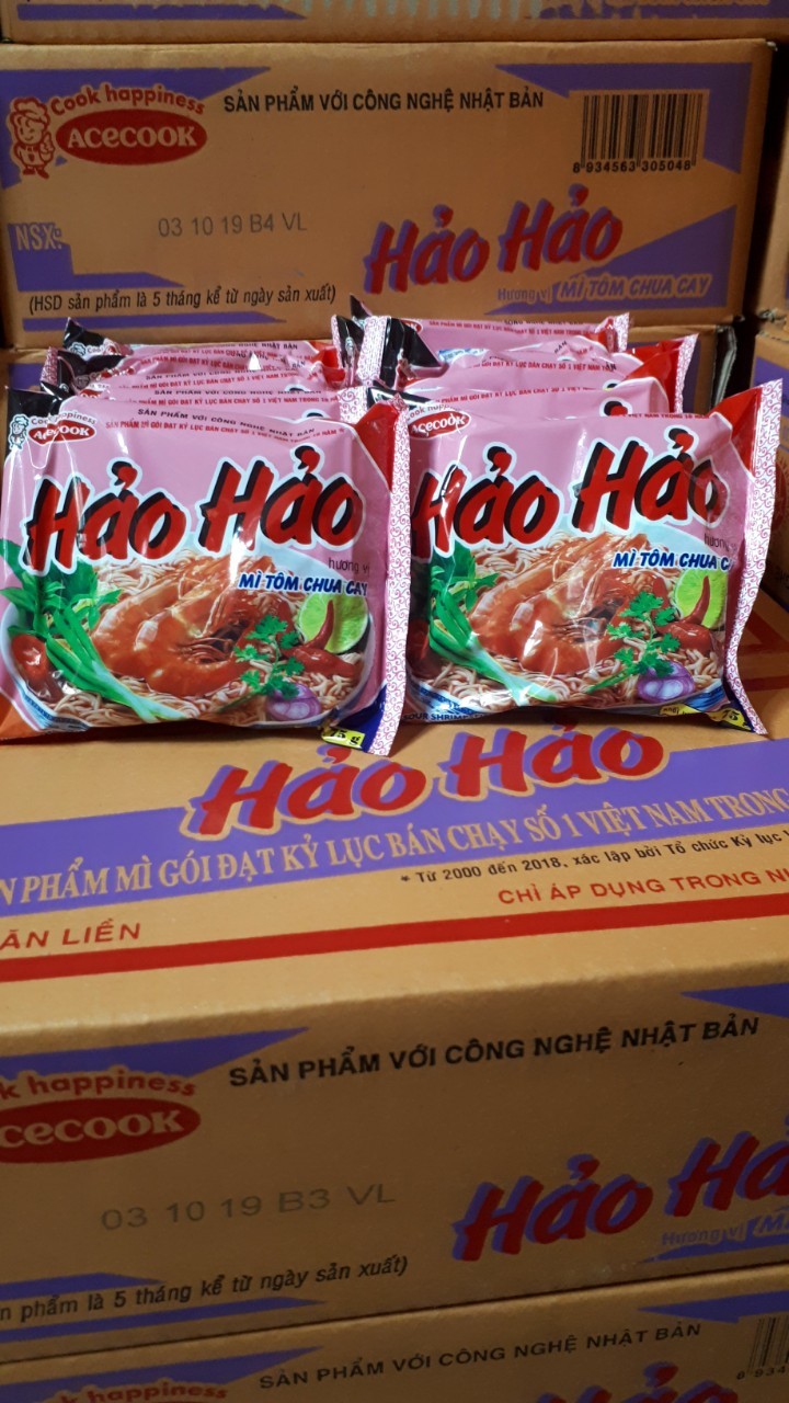 MÌ TÔM HẢO HẢO TÔM CHUA CAY 1 THÙNG 30 GÓI