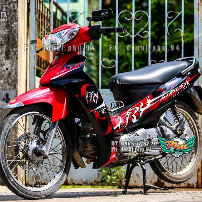 Tem rời Sirius R 2011 đỏ đen (P)