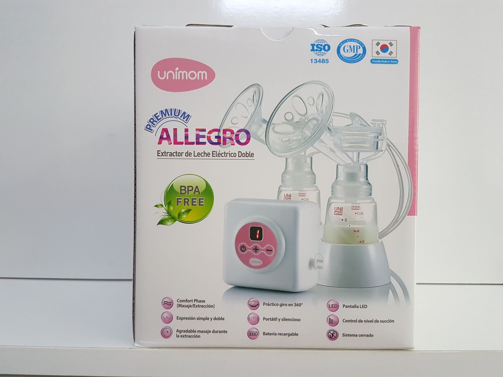 [HCM]MÁY HÚT SỮA ĐIỆN ĐÔI - CÓ MATXA SILICON PREMIUM ALLEGRO UNIMOM