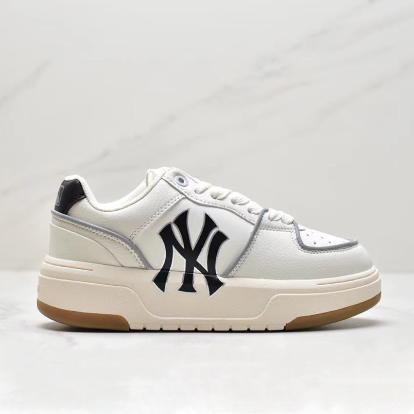 2022 mới mlb giày cao niên tăng chiều cao đế dày cổ điển yankees giày chạy bộ thể thao giản dị nam nữ