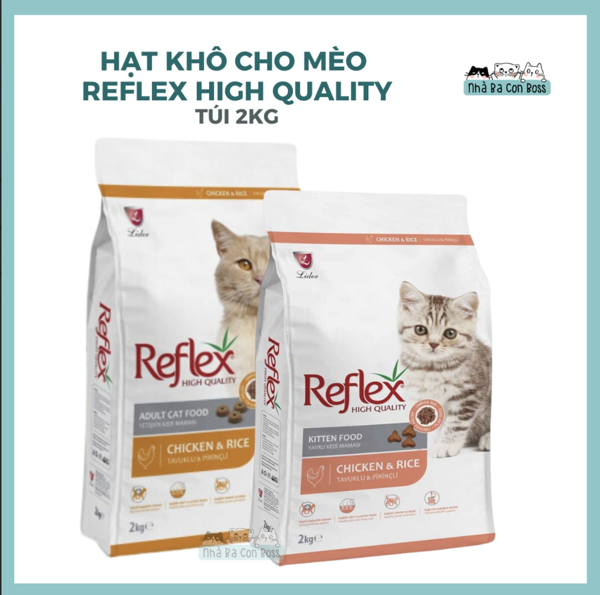 [2kg] Hạt Cho Mèo Reflex