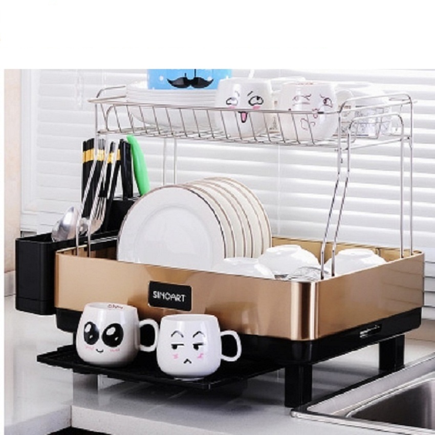 kệ để chén bát 2 tầng inox sinoart