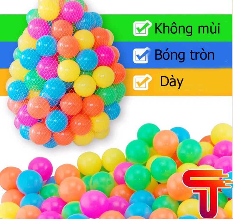 Túi 100 quả bóng nhựa cho bé kích thước 5cm TANASA- Hàng Việt Nam