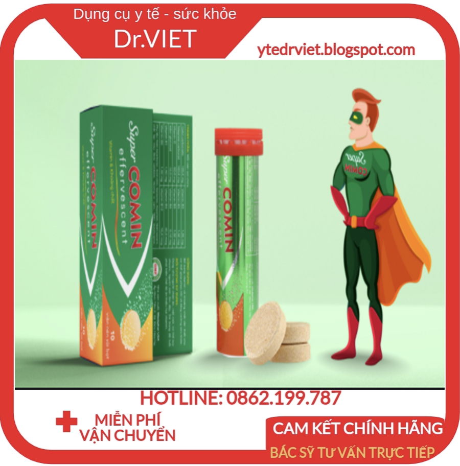 [HCM]Chính hãng Viên sủi Supercomin Effervescent Mediphar USA-Hỗ trợ bổ sung vitamin giúp thanh nhiệt tăng cường đề kháng bảo vệ sức khoẻ mùa covid