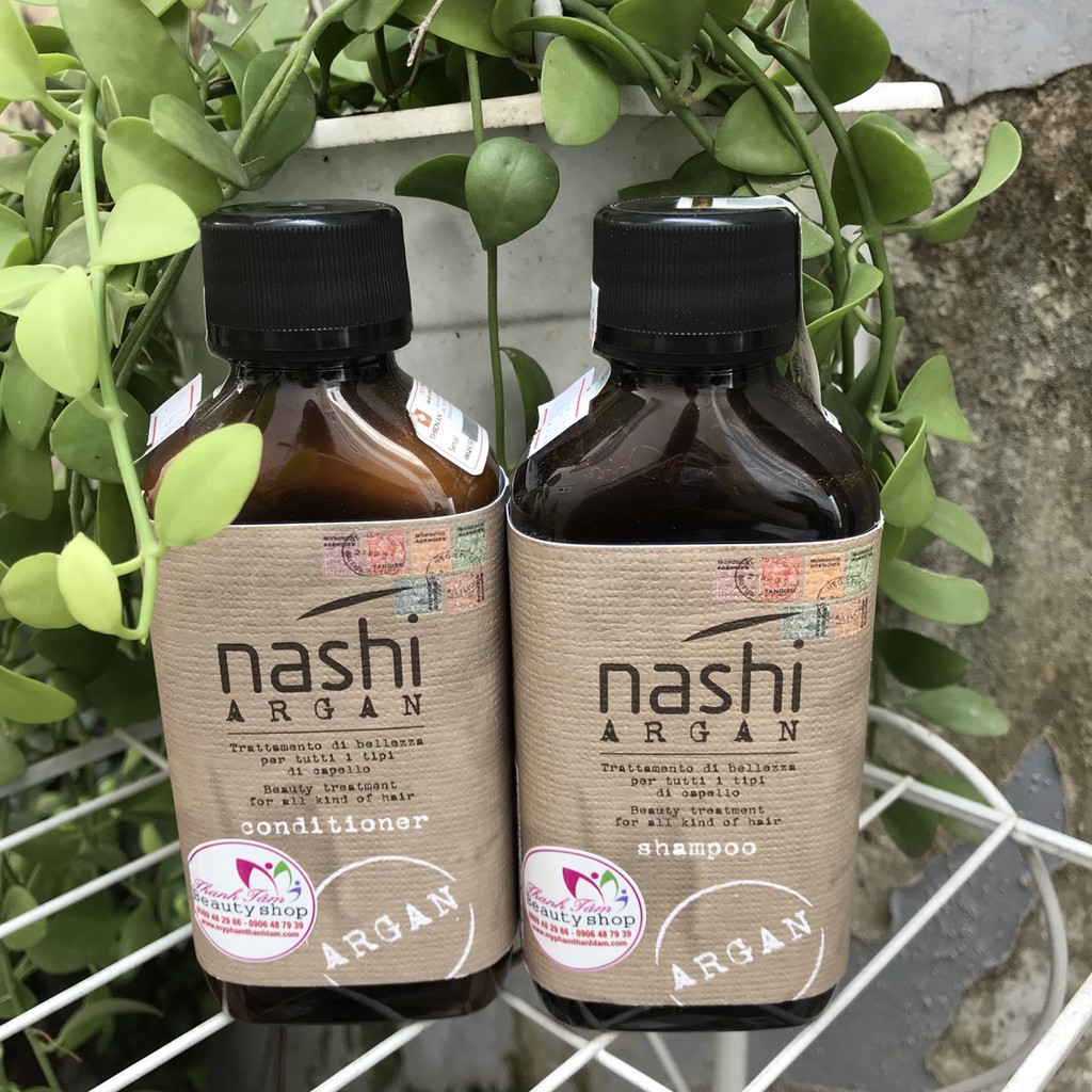 Dầu gội xả phục hồi tóc Nashi Argan 200mlx2