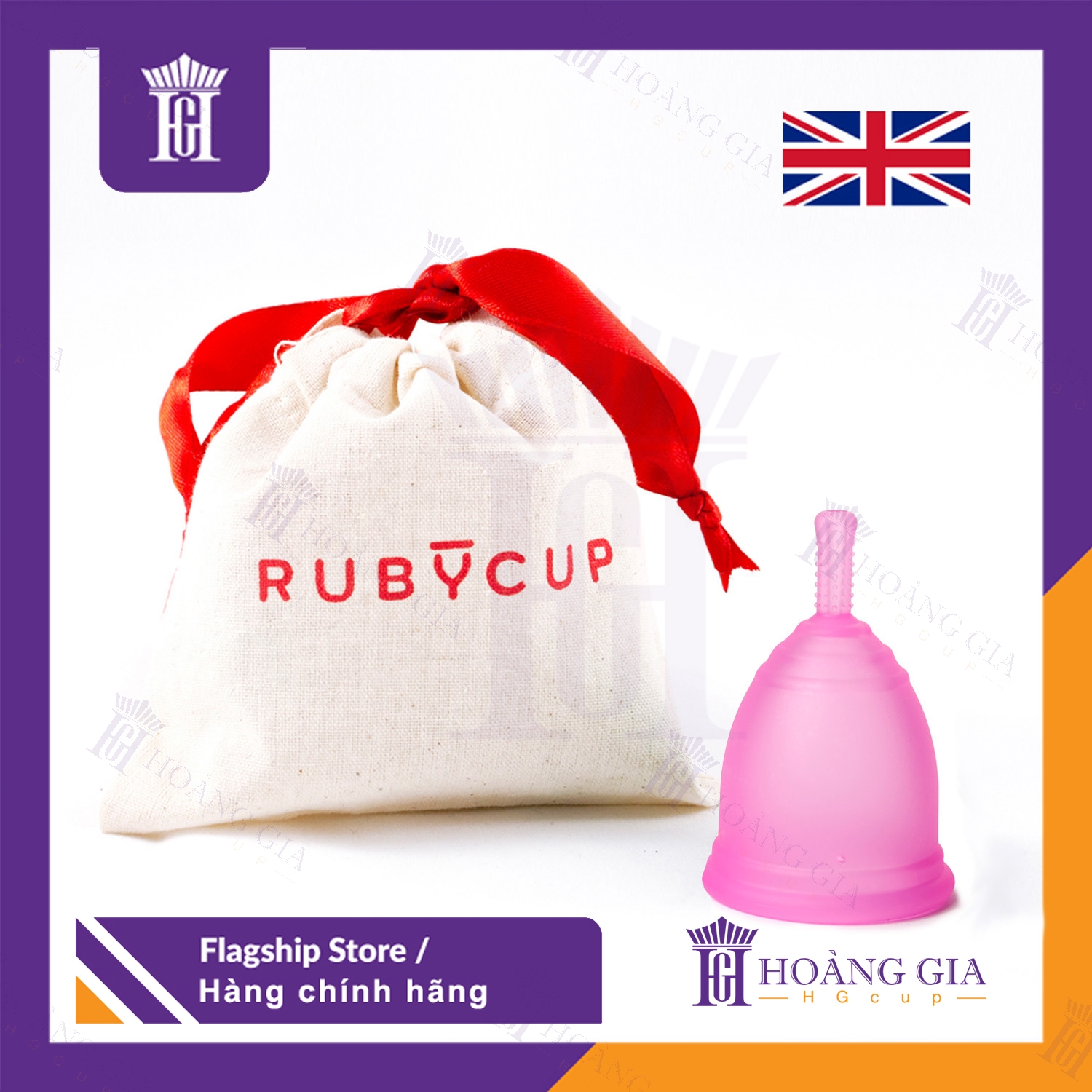 Cốc nguyệt san Ruby cup (Hàng chính hãng, thương hiệu Anh) - RubyCup Menstrual Cup