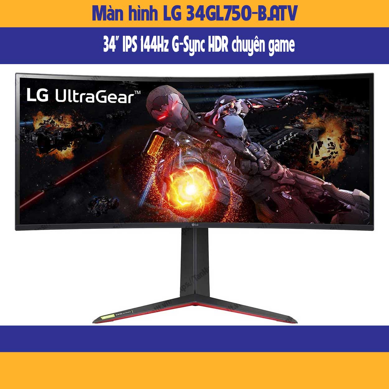 Màn hình LG 34GL750-B.ATV Màn cong UltraGear IPS, FHD, 144Hz, 1ms, Tương...