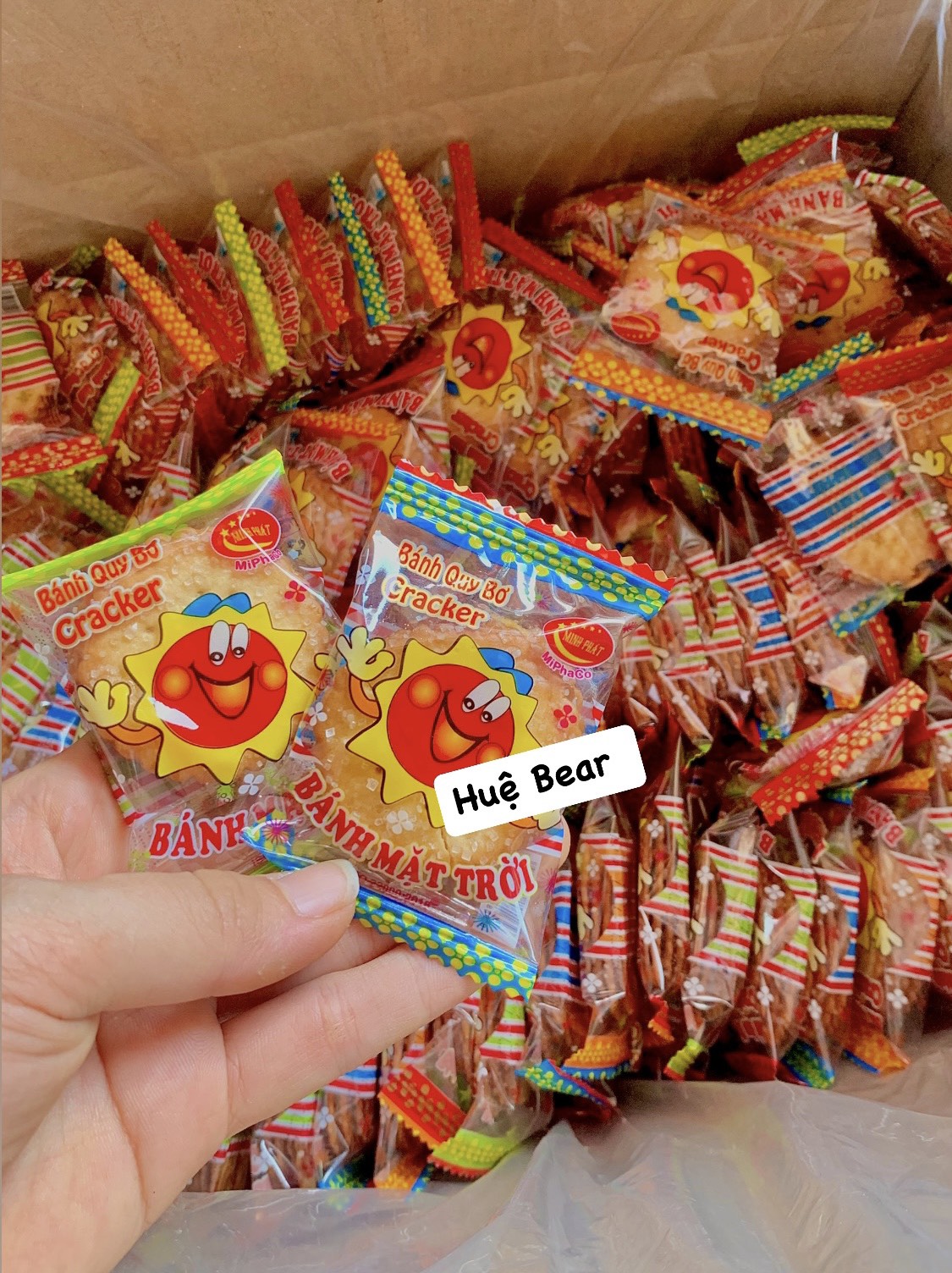 500g bánh quy mặt trời đỏ