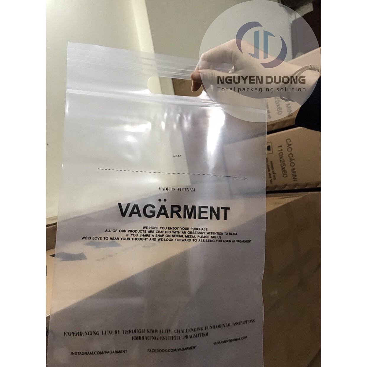 1kg Túi zip trong đột lỗ hột xoài
