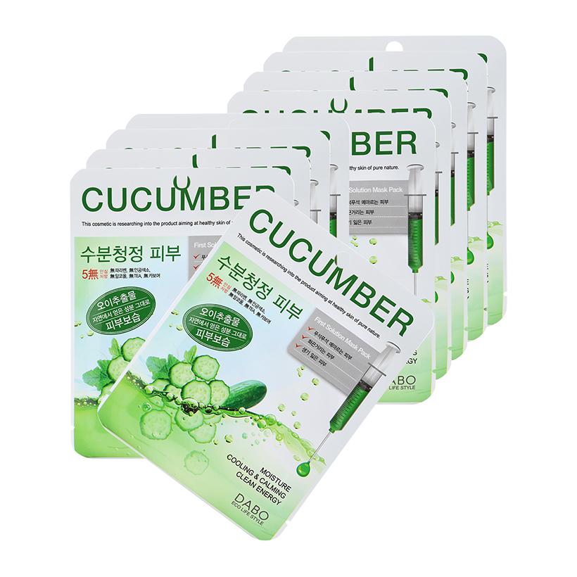 Bộ 10 miếng đắp mặt nạ DABO tinh chất Dưa Leo cao cấp Hàn Quốc