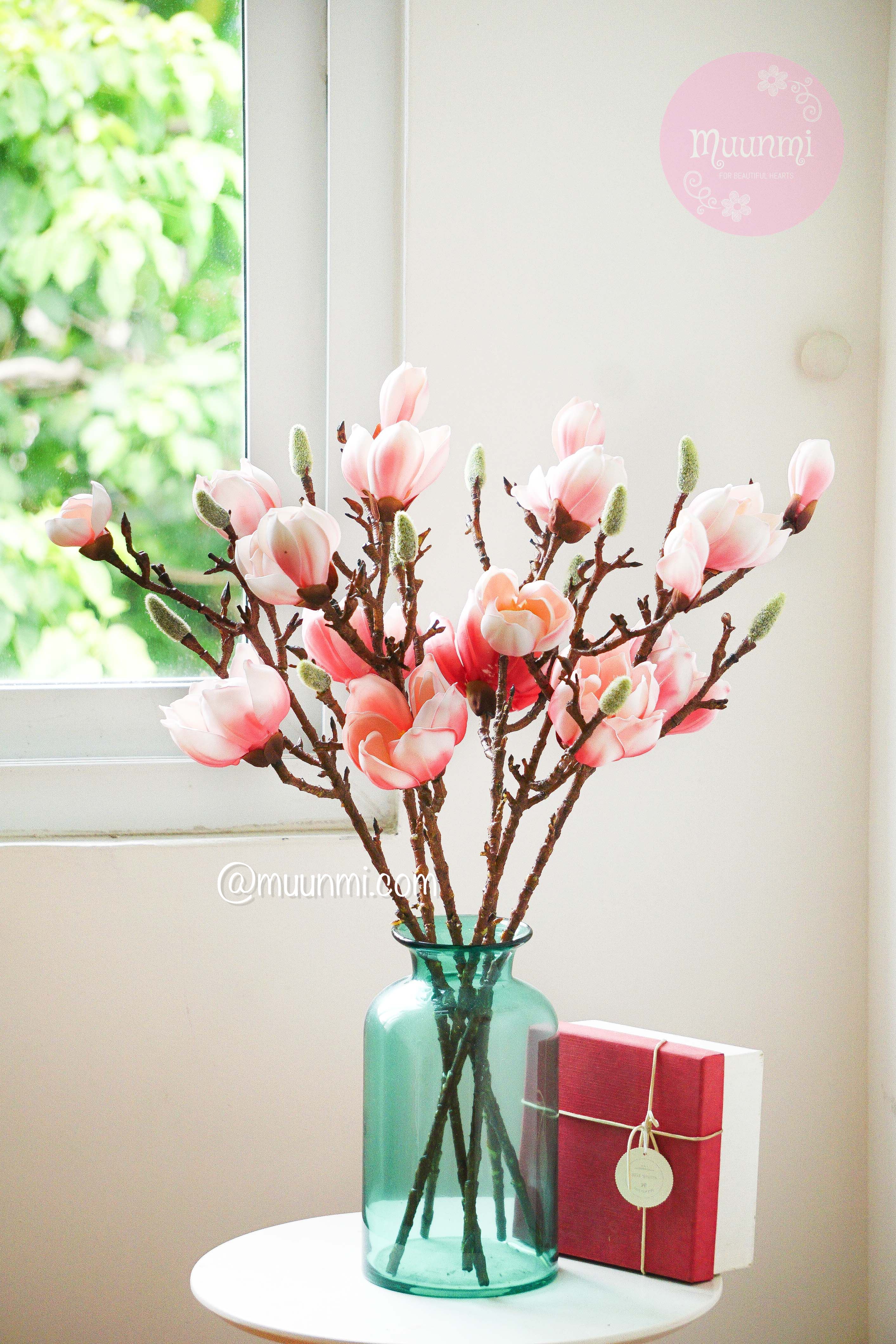 Hoa lụa 🌸  | Hoa MỘC LAN HỒNG cao cấp cắm bình rất ĐẸP và SANG