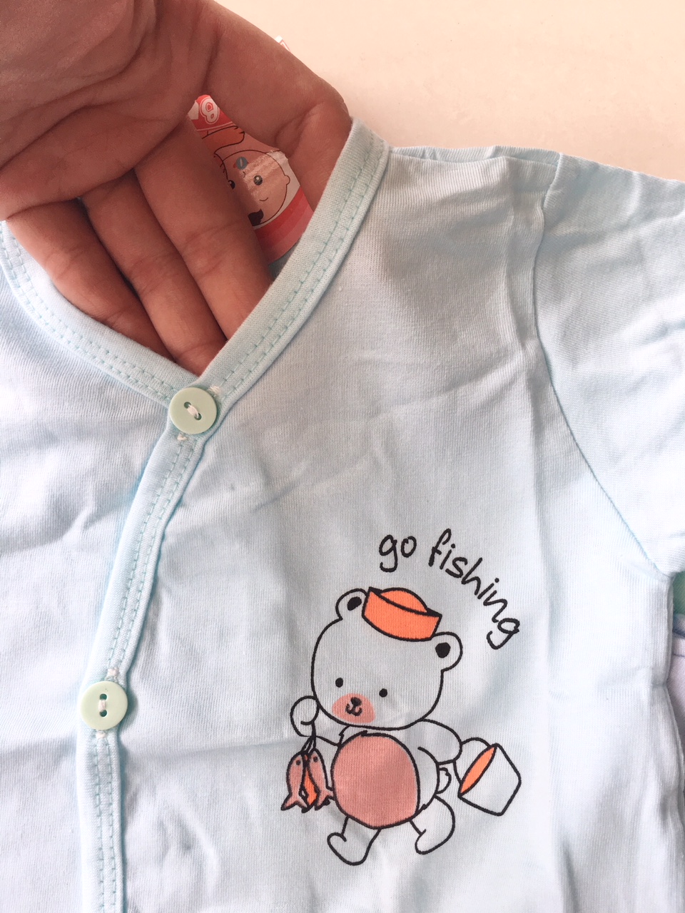 [HCM]Set 5 ÁO SƠ SINH NGẮN TAY NÚT LỆCH