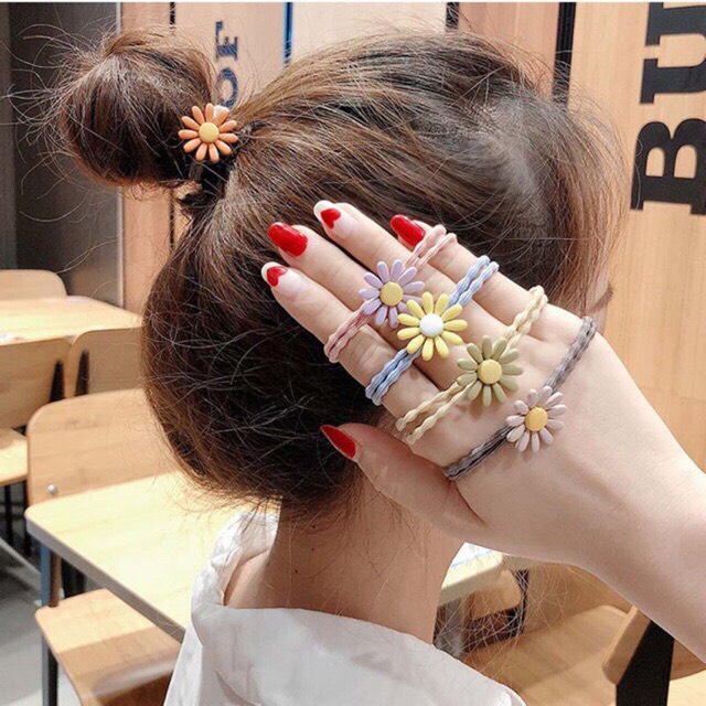 COMBO 20 dây buộc tóc ❤️ Dây cột tóc hoa cúc 2020