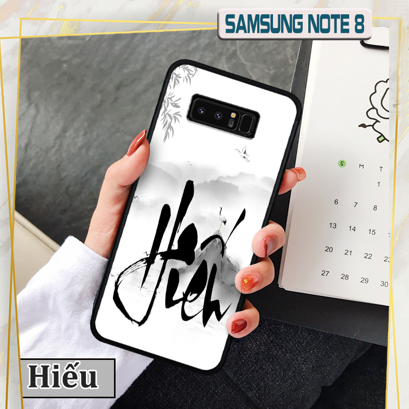 Ốp lưng Samsung Galaxy Note 8 in 3D chữ thư pháp