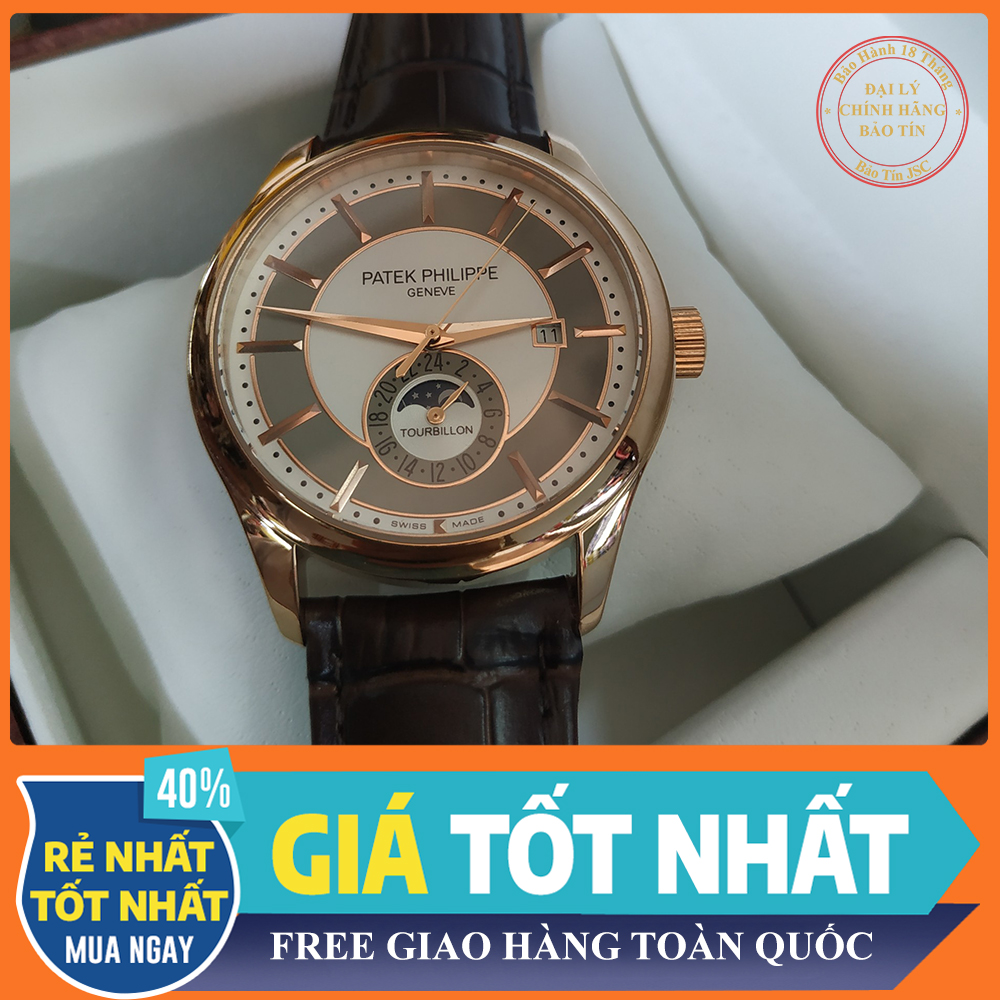 { RẺ VÔ ĐỐI }{ BẢO TÍN ĐỒNG HỒ SHOP SỊN LAZADA } Đồng Hồ PATEK PHILLIPE  Cao Cấp Automatic 2 Kim Giờ Dây Da { BÁN BUÔN ORIENT SEIKO PATEK SK }