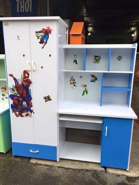 Bàn học sinh kèm Tủ quần áo lớn cho bé