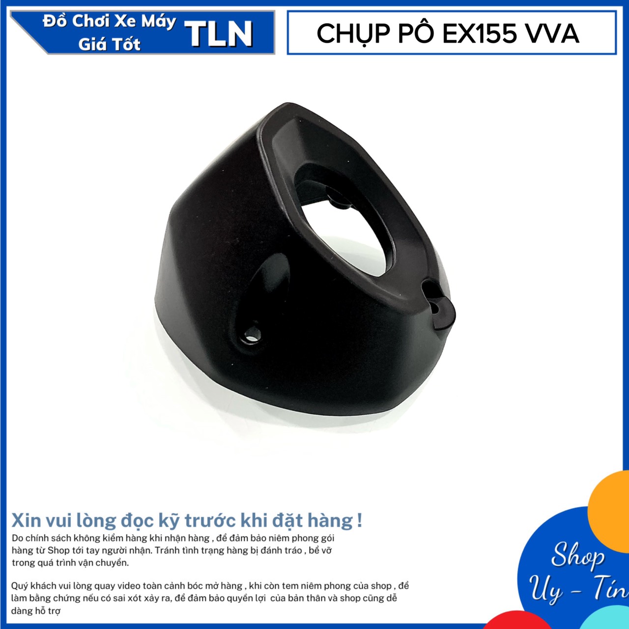 Chụp pô đen nhám exciter 155 vva