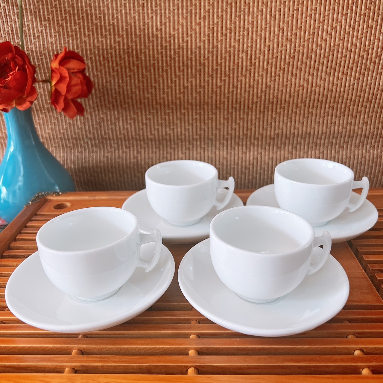 Bộ ấm chén uống trà ⚱ ấm trà cành bưởi trắng ⚱ gốm sứ bát tràng đẹp cao cấp gomphuquy tln01