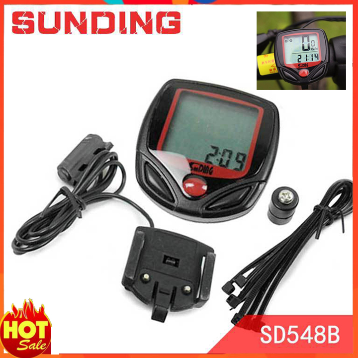 Đồng Hồ Đo Tốc Độ Xe Đạp Thể Thao Có Dây Sunding SD548B