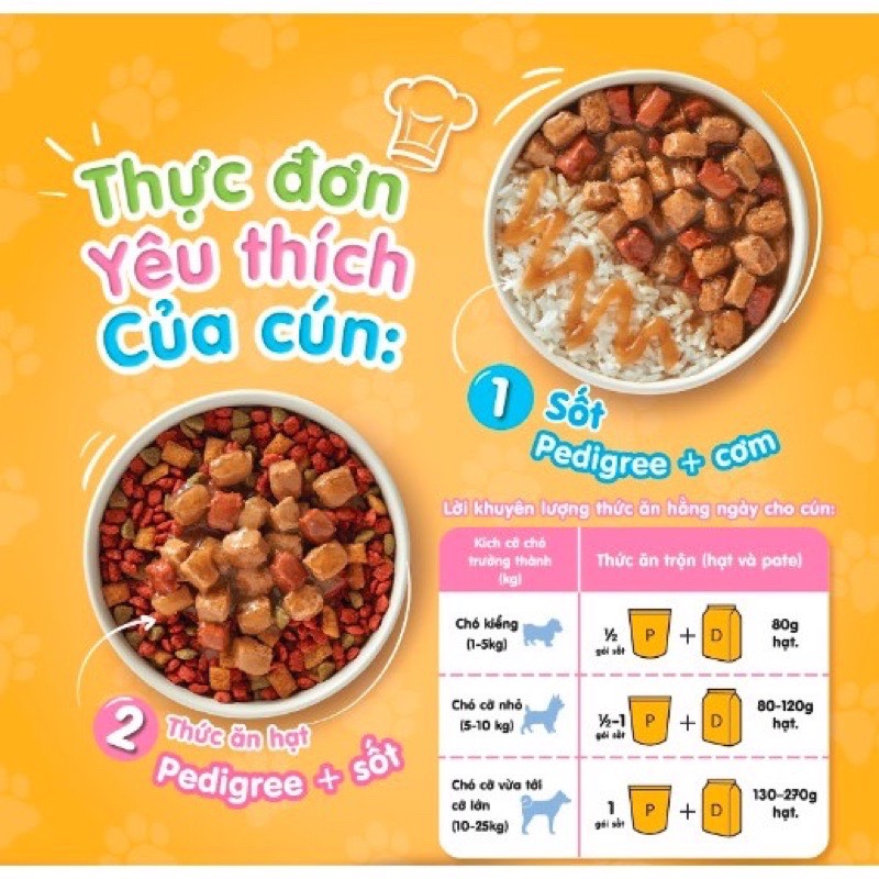 Súp cho chó Pedigree 80gr và 130gr cho chó