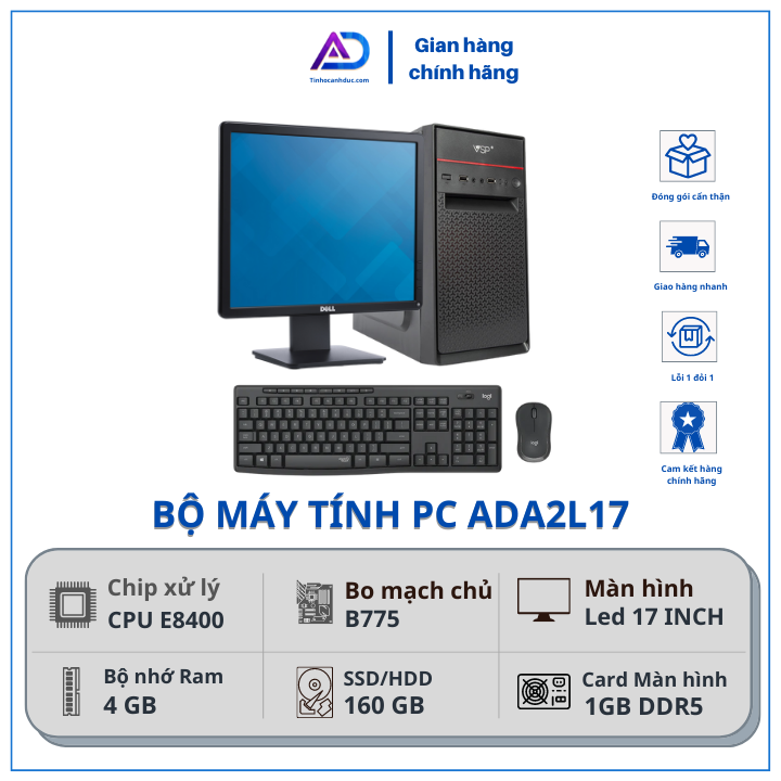 [HCM]Bộ máy PC ADA2L17 màn hình 17 inch Văn phòng