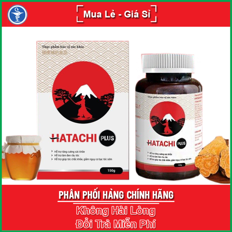 Viên uống Hatachi Plus hỗ trợ tăng cường sức khỏe, bổ máu, làm đen râu tóc, giúp tóc chắc khỏe, giảm nguy cơ tóc bạc sớm, yespharmacy