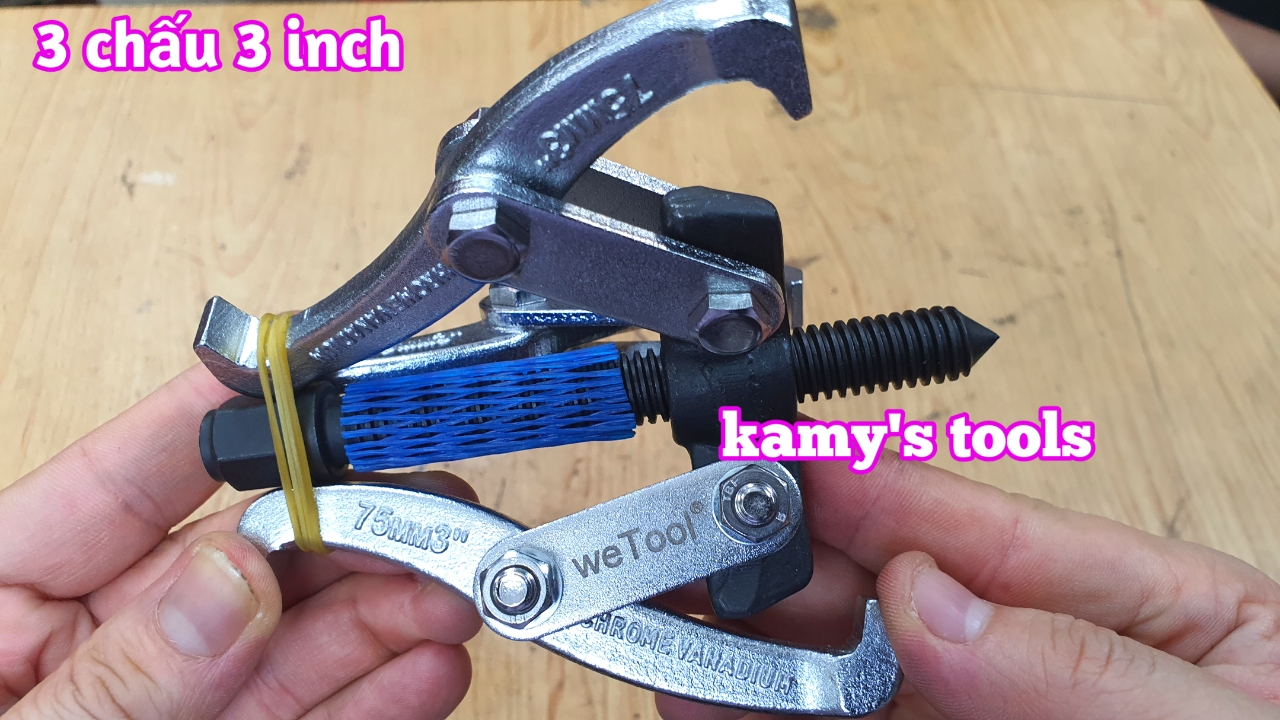 Cảo 3 chấu 3 inch 75mm Wetools Chrome Vanadium, Vam 3 chấu 3 inch