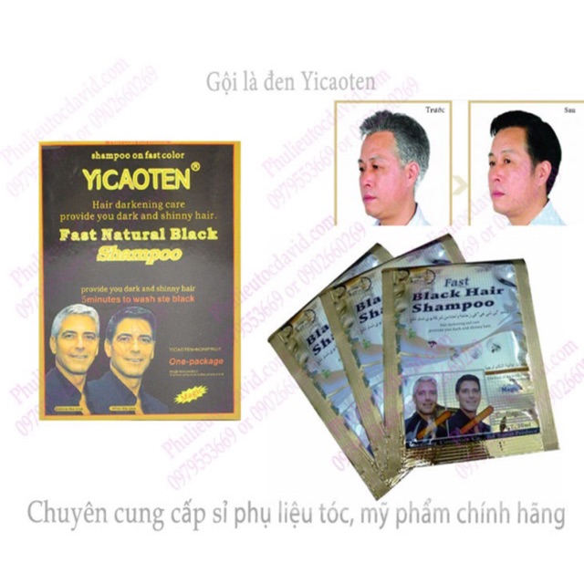 Dầu gội nhuộm, gội là đen tóc Nhân sâm Yicaoten