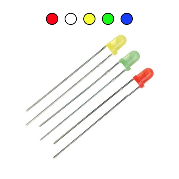 Túi 1000 Con LED Phủ Màu Phi 3mm