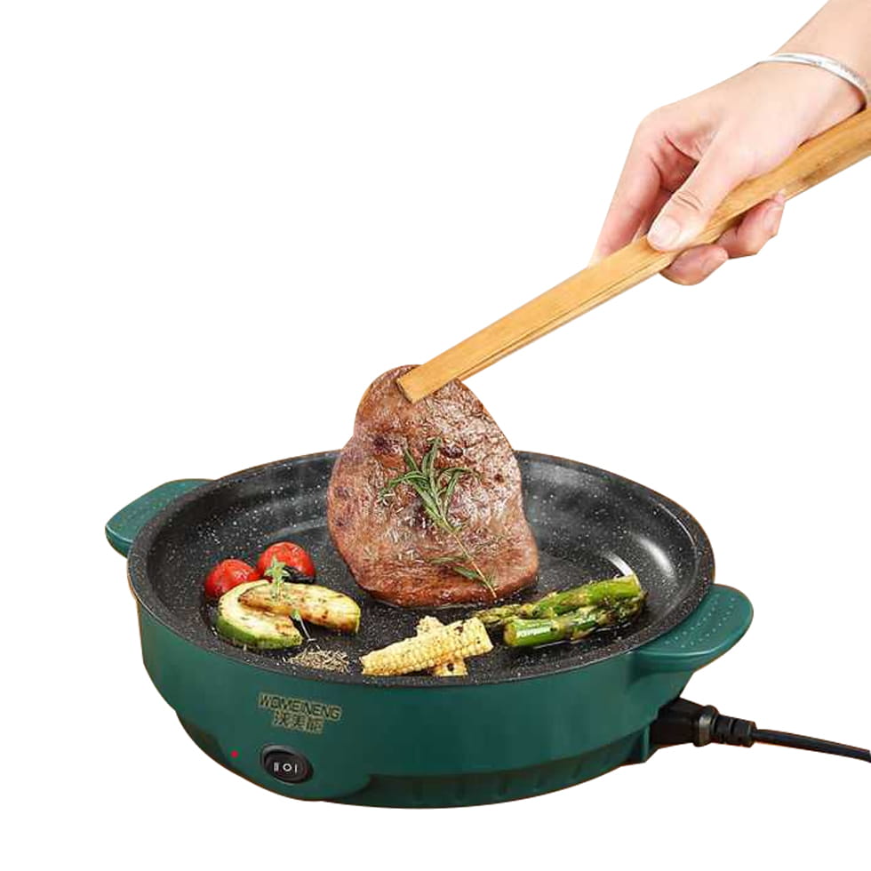 Chảo Nướng Điện Mini Đa Năng , Bếp Nướng Thịt BBQ Hàn Quốc Tráng Men Chống Dính, Dễ Dàng Lau Chùi, Đảm Bảo Vệ Sinh Ăn Uống