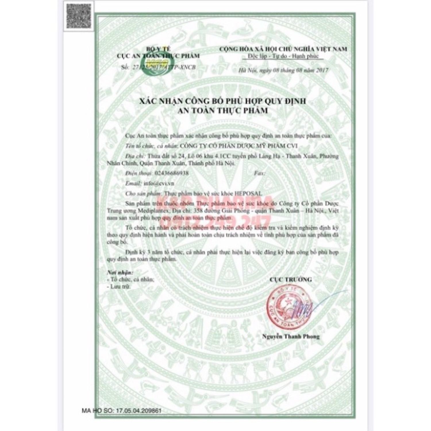 HEPOSAL- phục hồi sức khỏe của gan.